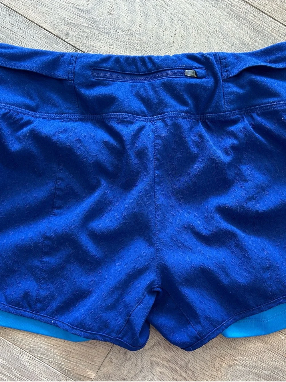 Nike Two-Tone Blue Racerback Tank with Layered Athletic Shorts